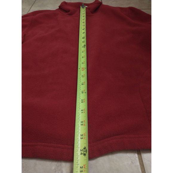 Kim Rogers Red Zip Up Long Sleeve Fleece sz L - Picture 7 of 8